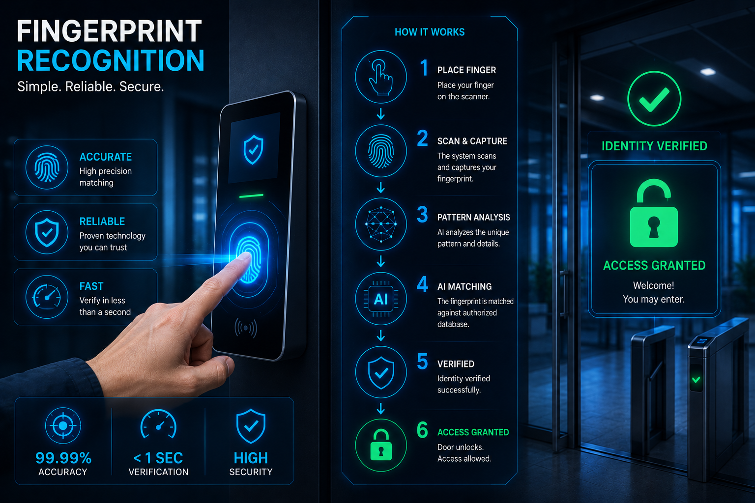 Fingerprint recognition scanner