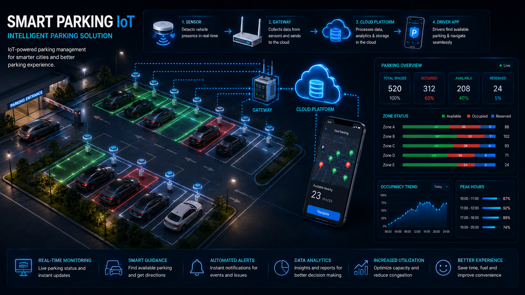 Smart parking IoT sensor system